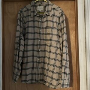 Madewell perfect fit plaid shirt LARGE never worn